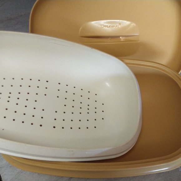 Vintage Harvest Gold Steamer Serving Bowl - Picture 4 of 8